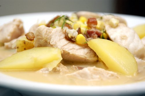 Fish Chowder with Fennel and Corn